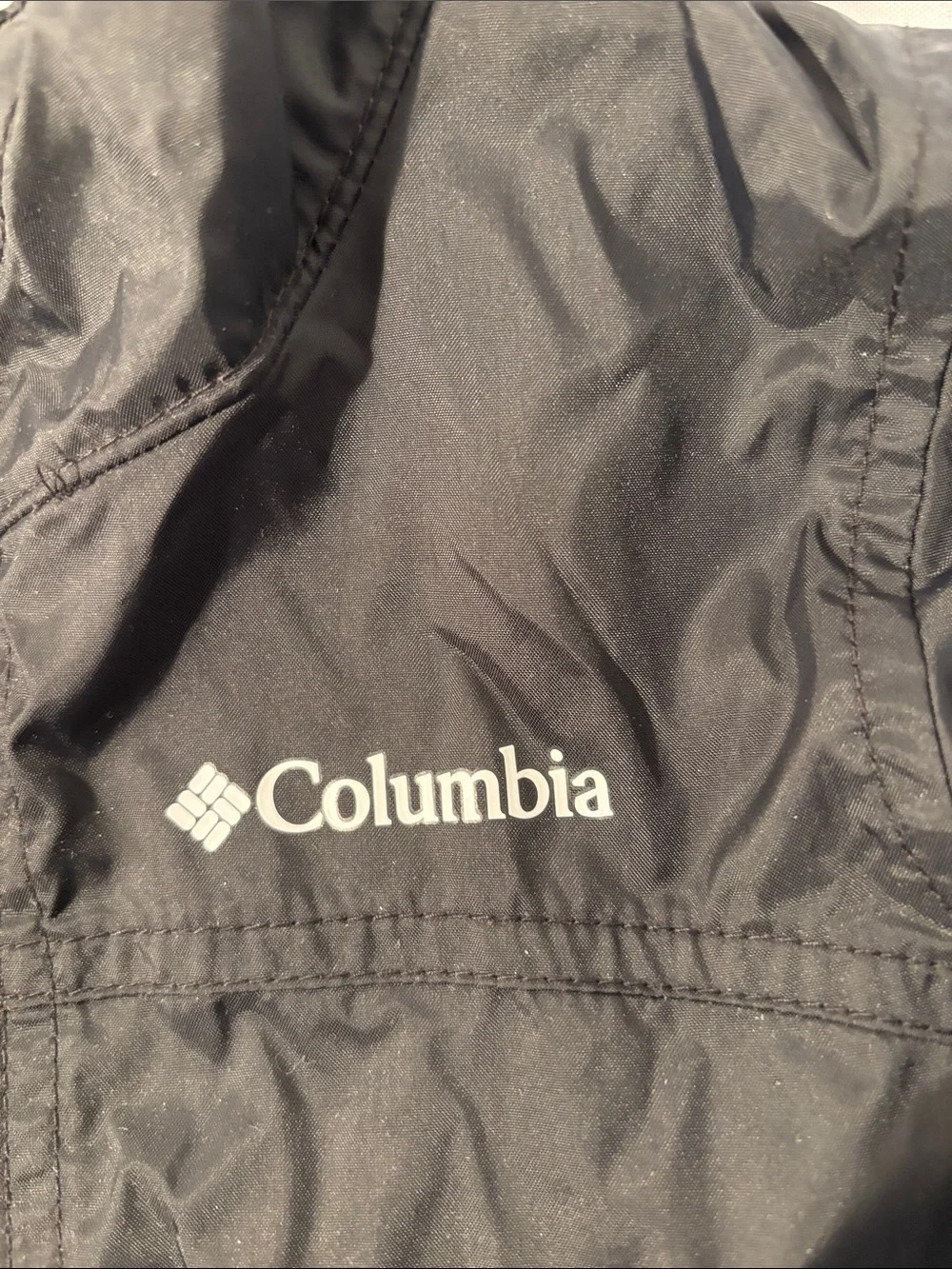 Columbia Black Hooded Kids' Rain Jacket